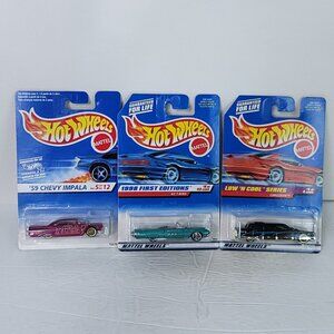 Hot Wheels Limozeen 63 T-Bird  59 Chevy Impala  Lot Of 3 NEW